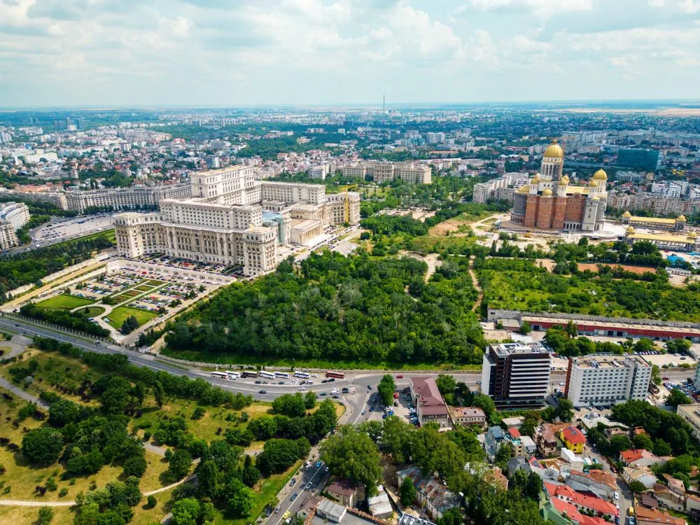 Vedere panoramica orasul Bucuresti Romania